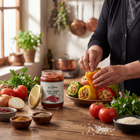 Anneanne Usulü Antep Tatlı Biber Salçası - 600g