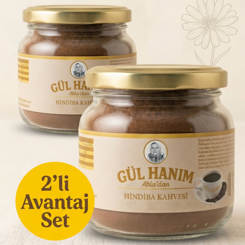 2 Adet Hindiba Kahvesi 1 Aylık - (60 Kullanım) Net 2x 150gr