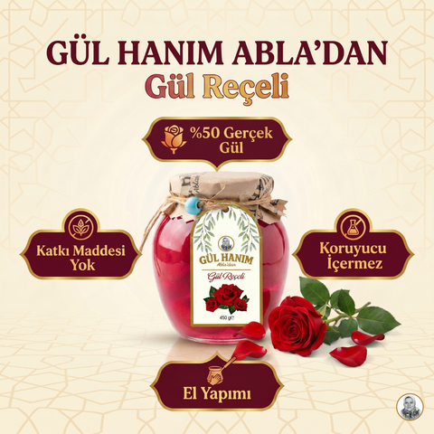 Anneanne Usulü Gül Reçeli (450 gr)