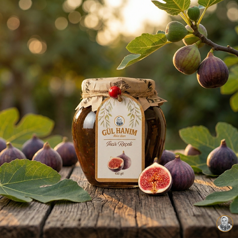 İncir Reçeli 450 gr %50 Meyve Oranlı Katkısız Koruyucusuz El Yapımı