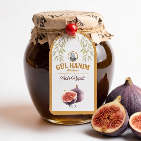 İncir Reçeli 450 gr %50 Meyve Oranlı Katkısız Koruyucusuz El Yapımı