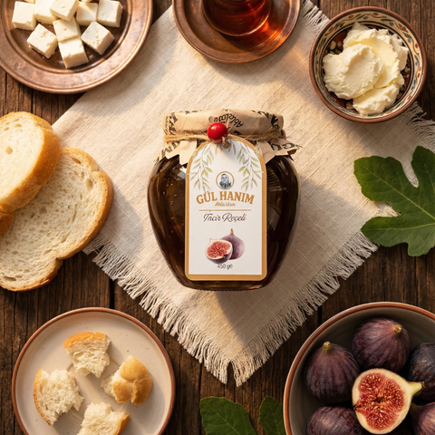 İncir Reçeli 450 gr %50 Meyve Oranlı Katkısız Koruyucusuz El Yapımı